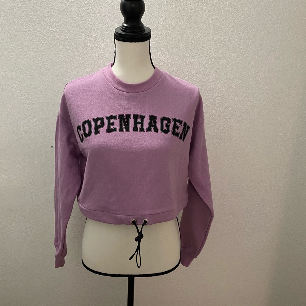 Drawstring Cropped Sweat